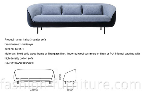 3 Seater Fabric Sofa